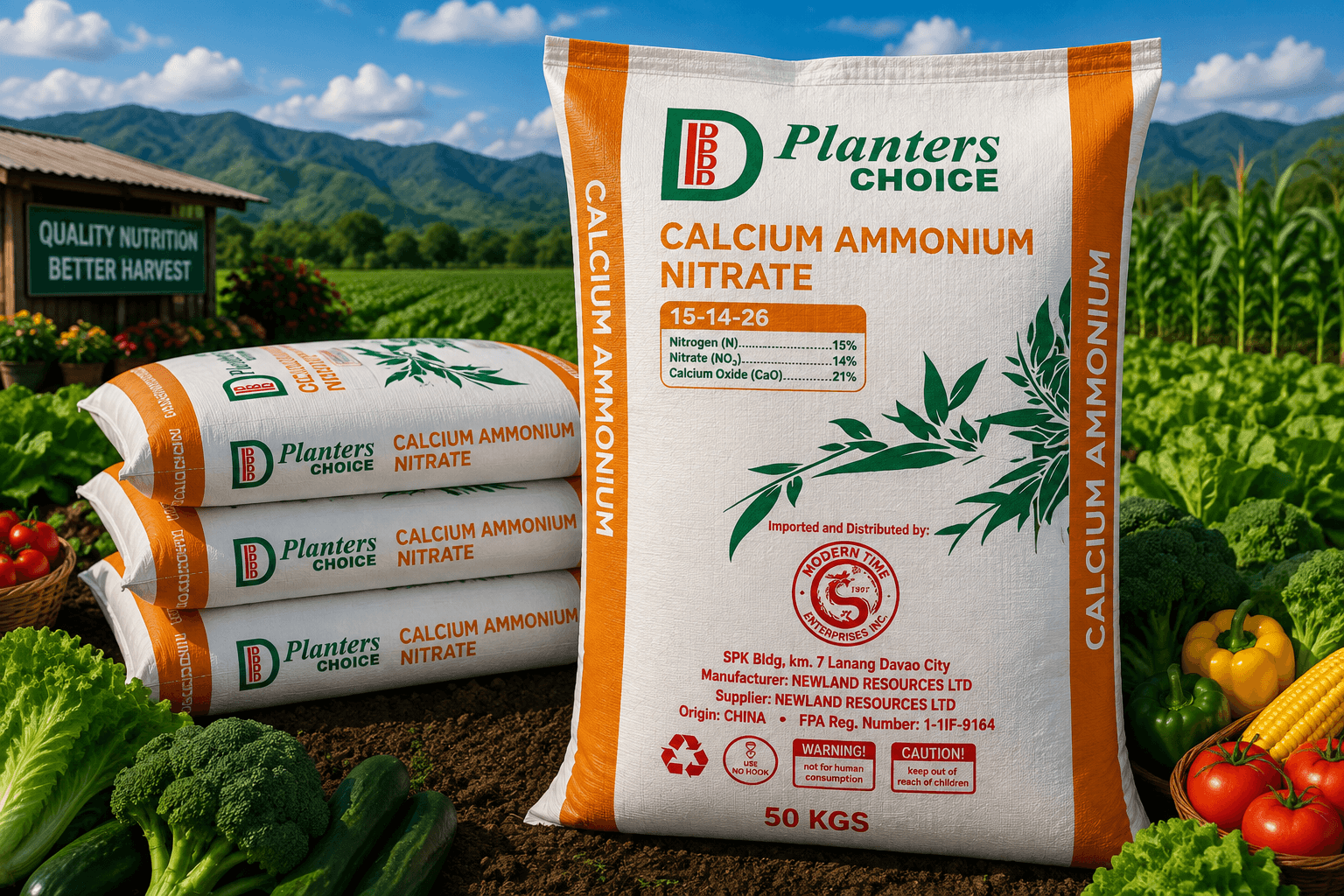 Planters Choice CAN (Calcium Ammonium Nitrate) packaging