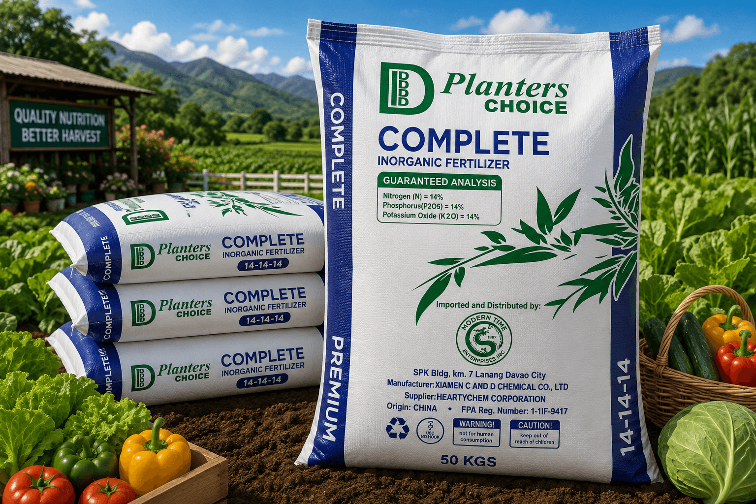 Planters Choice Complete Fertilizer packaging
