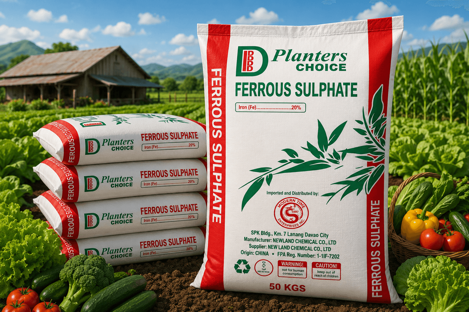Planters Choice Ferrous Sulphate packaging